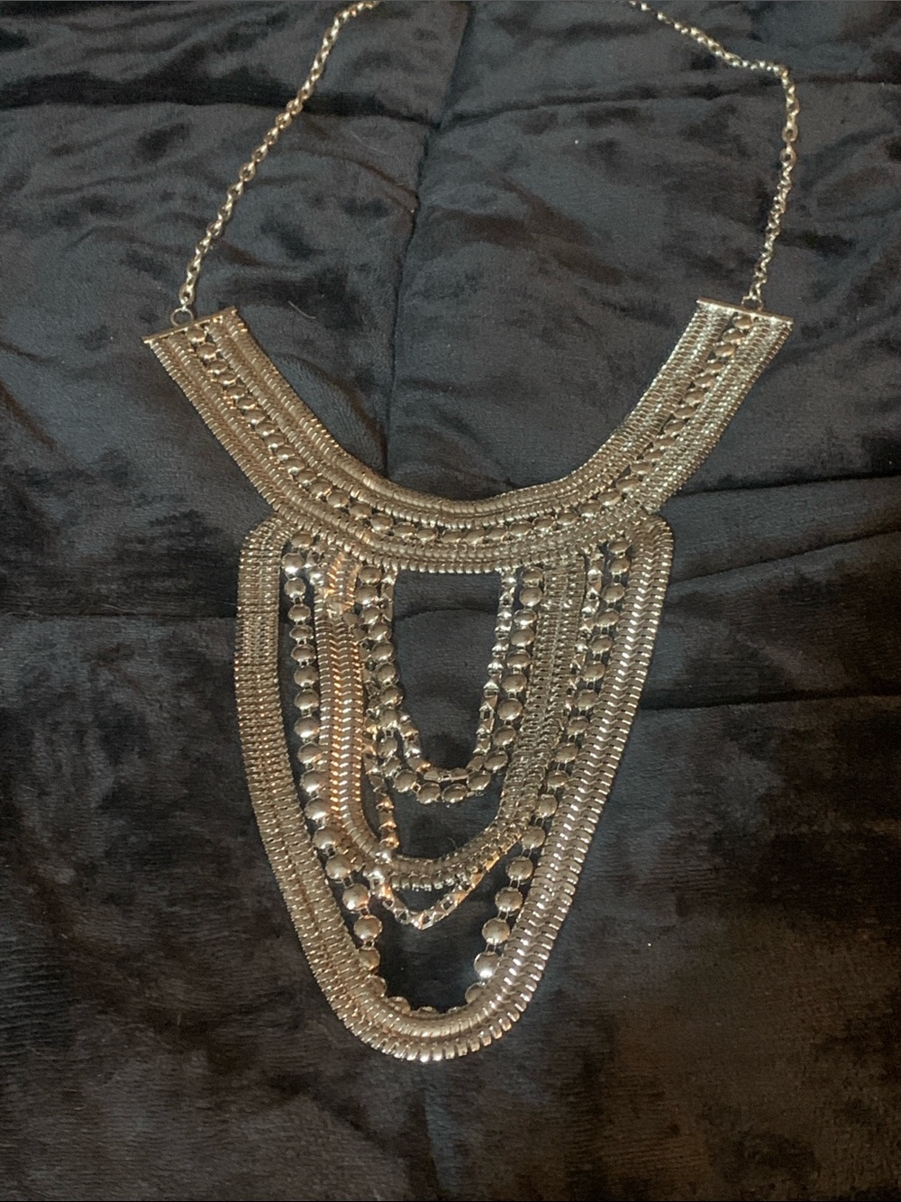 New Silver Egyptian style belt/necklace 40”